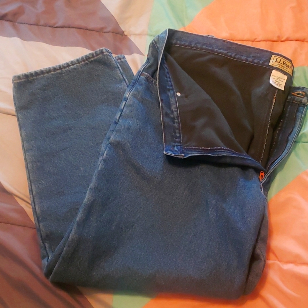 L.L. Bean Fleece lined jeans 42x30